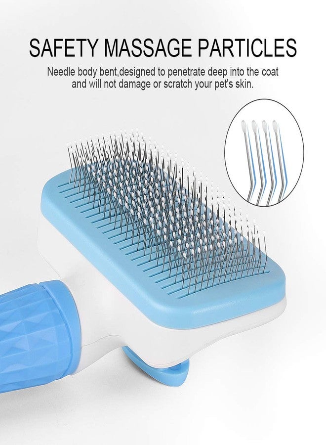 Pups&Pets فرشاة تنظيف شعر ذاتي التنظيف من Pups&Pets بشعيرات صلبة، مثالية للكلاب والجراء، سواء كانت ذات شعر طويل أو قصير، لإزالة الشعر المتساقط والمتشابك بلطف. اللون حسب المتوفر. - Image 2